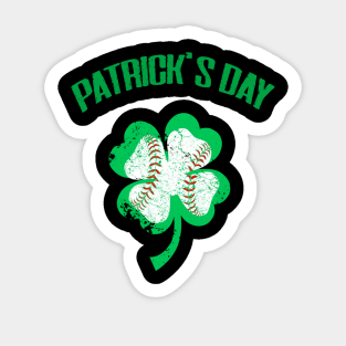 Baseball St Patricks Day Catcher Pitcher Shamrock Sticker